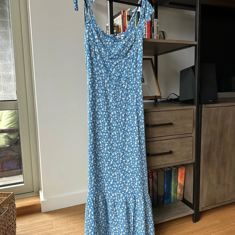 Reformation Nikita Blue and White Floral Dress - Picture 2 of 5
